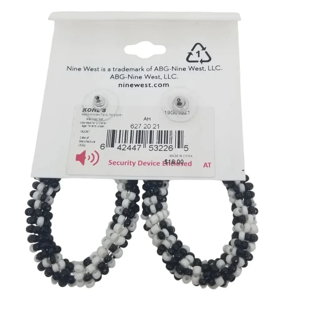 NINE WEST NWT BLACK COLLECTION 3 PAIR EARRINGS BUNDLE